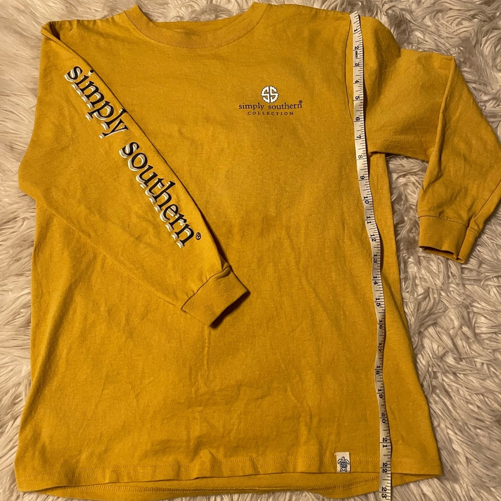 Mustard Yellow Simply Southern Long sleeve